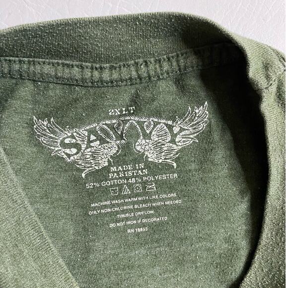 Vintage Mountain Dew T-Shirt Savvy Green Size 2XLT 2015 Pepsi co. - Picture 2 of 5